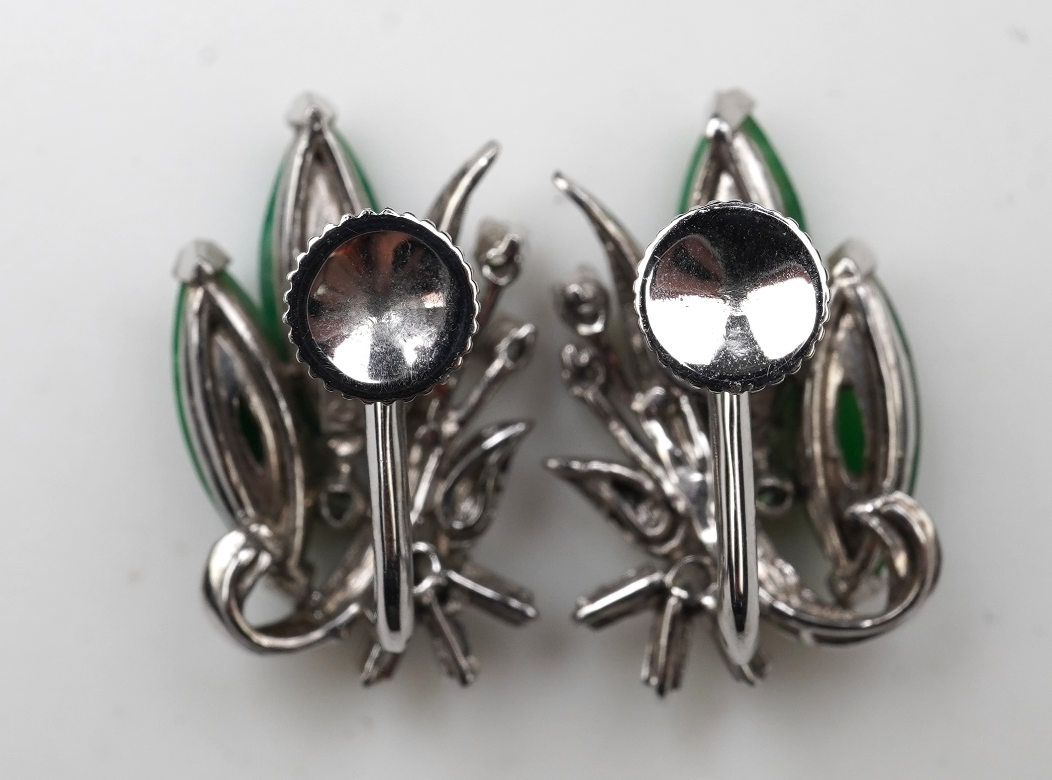 Chow Tai Fook, a jadeite and diamond demi-parure, 1960s